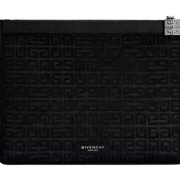 Givenchy Handbags - Givenchy Black Embossed Logo Tote Pouch